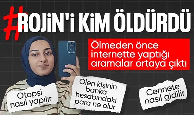 Van'da cansız bedeni bulunan Rojin'in internette yaptığı aramalar