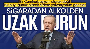 Cumhurbaşkanı Erdoğan, gençlere seslendi: Kötü alışkanlıklardan uzak durun