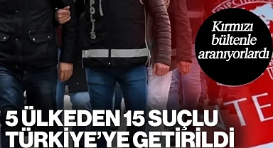 Kırmızı Bültenle Aranıyorlardı: 5 Ülkeden 15 Suçlu Türkiye'ye Getirildi