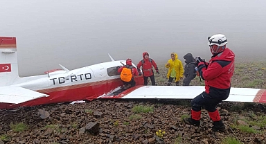 Rize'ye giderken düşen tek motorlu uçağın enkazına ulaşıldı: Pilot Demirci yaşamını yitirdi