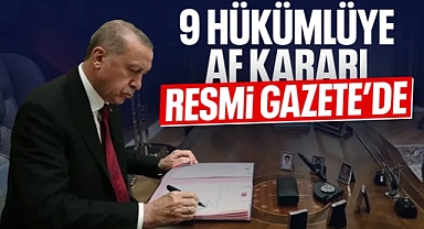 9 hükümlüye af kararı Resmi Gazete'de 