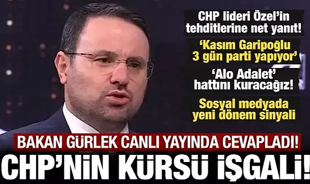 Adalet Bakan Akın Gürlek'ten canlı yayında önemli açıklamalar: CHP'nin kürsü işgali...