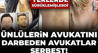 Ünlülerin avukatını darbeden avukatlar serbest! Tekme tokat dövüp yerlerde sürüklemişlerdi